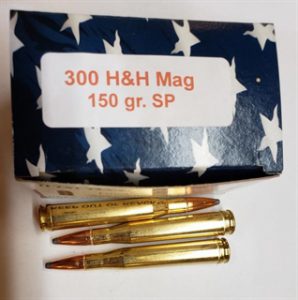 300 H&H Mag 150 gr SP 3200 fps (20 Rounds)(Reman) – Wisconsin Cartridge ...