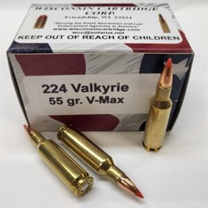 224 Valkyrie 55 gr V-Max 3200 fps (20 rounds)(Reman)