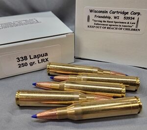 338 Lapua 250 gr LRX 2700 fps (20 Rounds)