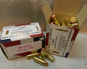 38 Auto 130 gr FMJ 1000 fps (50 Rounds)(Reman)(THIS IS NOT 38 SPECIAL)