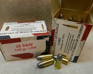 38 S&W 145 gr LRN 600 fps (50 Rounds)(Reman)(THIS IS NOT 38 SPECIAL)